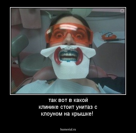 так вот в какой клинике стоит унитаз с клоуном на крышке!