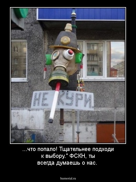 ...что попало! Тщательнее подходи к выбору." ФСКН, ты всегда думаешь о нас.
