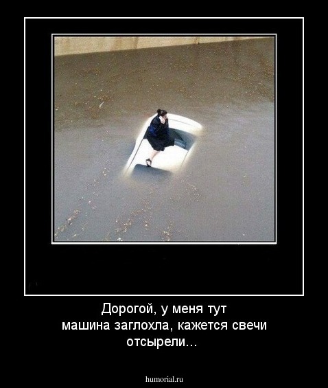 Дорогой, у меня тут машина заглохла, кажется свечи отсырели...