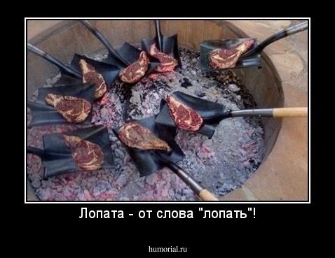 Лопата - от слова "лопать"!