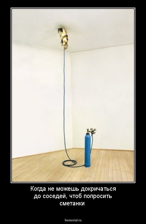 Когда не можешь докричаться до соседей, чтоб попросить сметанки