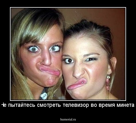 Не пытайтесь смотреть телевизор во время минета.