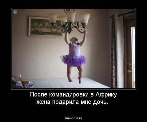 После командировки в Африку жена подарила мне дочь.