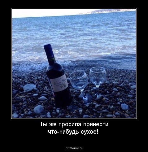 Ты же просила  принести что-нибудь сухое!