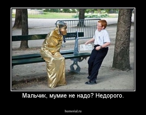 Мальчик, мумие не надо? Недорого.