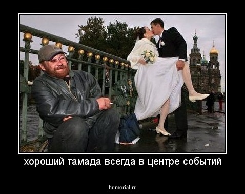 хороший тамада всегда в центре событий