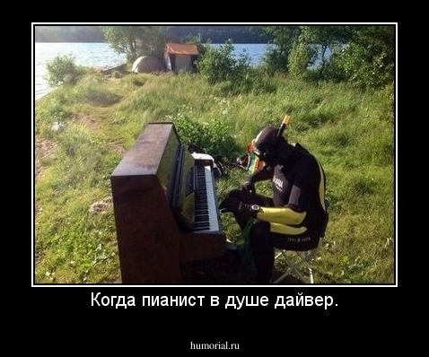 Когда пианист в душе дайвер.