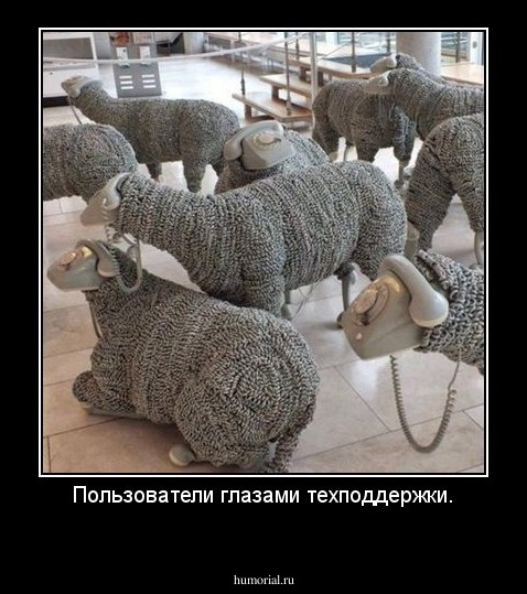 Пользователи глазами техподдержки.
