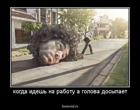 когда идешь на работу а голова досыпает