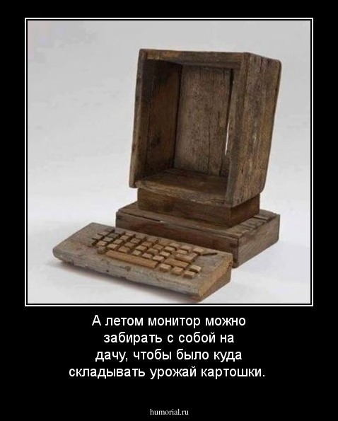 А летом монитор можно забирать с собой на дачу, чтобы было куда складывать урожай картошки.