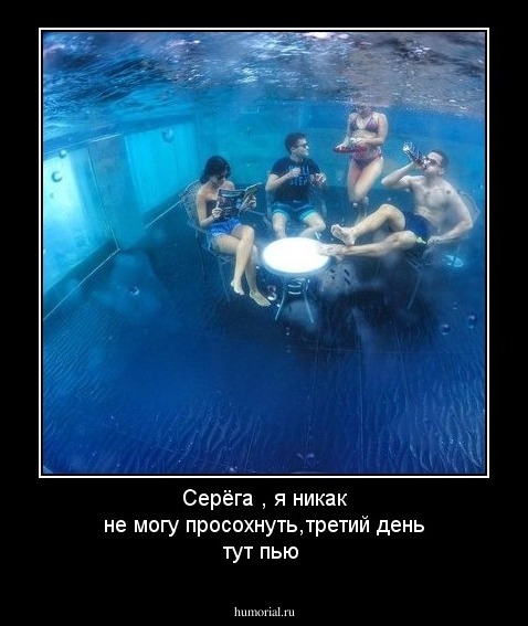 Серёга , я никак не могу просохнуть,третий день тут пью
