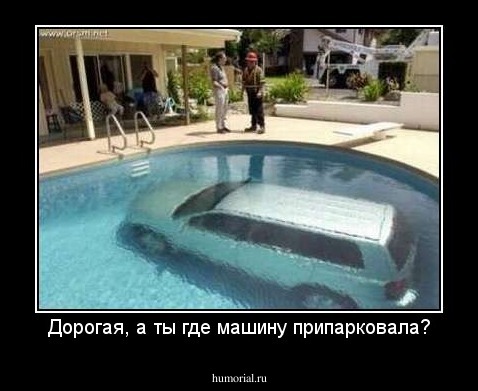 Дорогая, а ты где машину припарковала?