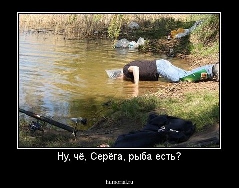 Ну, чё, Серёга, рыба есть?
