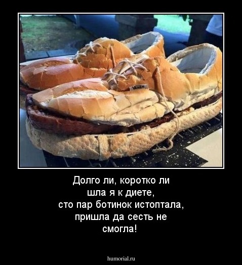 Долго ли, коротко ли шла я к диете, сто пар ботинок истоптала, пришла да сесть не смогла!