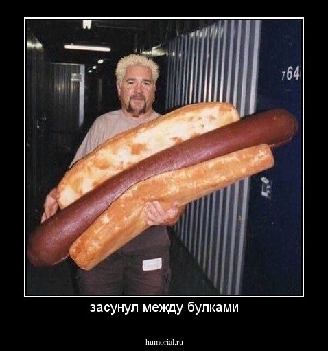 засунул между булками