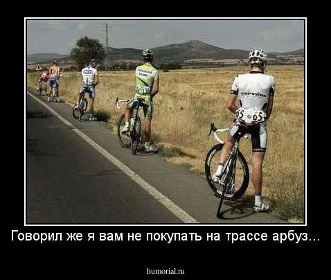 Говорил же я вам не покупать на трассе арбуз...