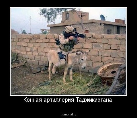 Конная артиллерия Таджикистана.