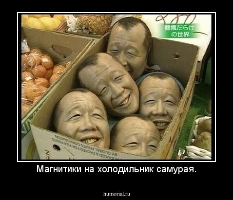 Магнитики на холодильник самурая.