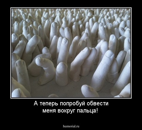А теперь попробуй обвести меня вокруг пальца!