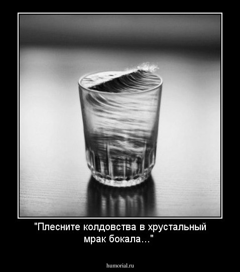 "Плесните колдовства в хрустальный мрак бокала..."