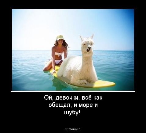 Ой, девочки, всё как обещал, и море и шубу!