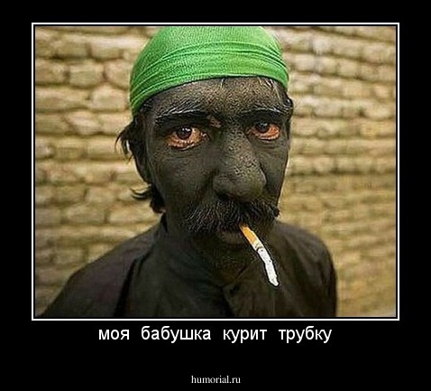 моя  бабушка  курит  трубку