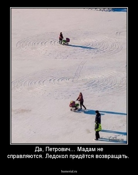 Да, Петрович... Мадам не справляются. Ледокол придётся возвращать.
