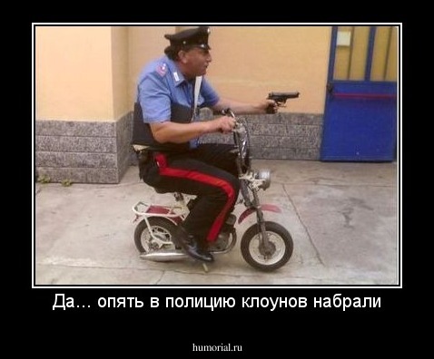 Да... опять в полицию клоунов набрали