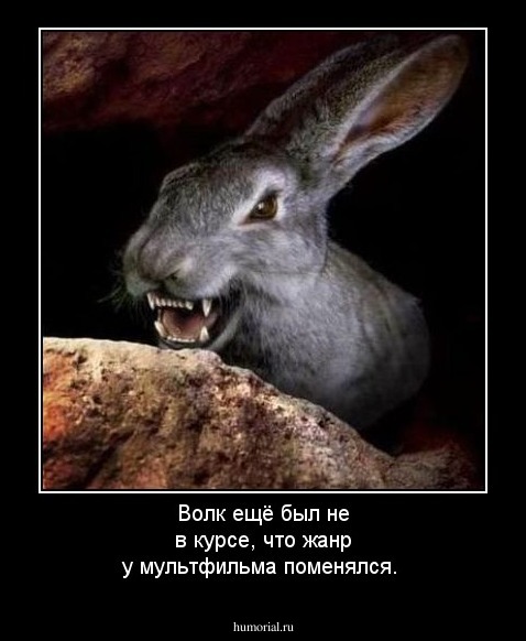 Волк ещё был не в курсе, что жанр у мультфильма поменялся.