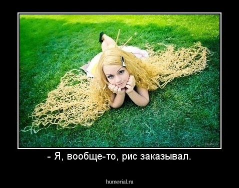 - Я, вообще-то, рис заказывал.