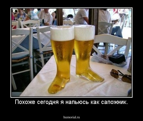 Похоже сегодня я напьюсь как сапожник.