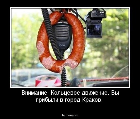 Внимание! Кольцевое движение. Вы прибыли в город Краков.