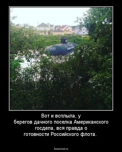 Вот и всплыла, у берегов дачного поселка Американского госдепа, вся правда о готовности Российского флота.