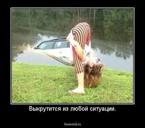 Выкрутится из любой ситуации.