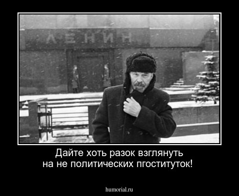 Дайте хоть разок взглянуть на не политических пгоституток!