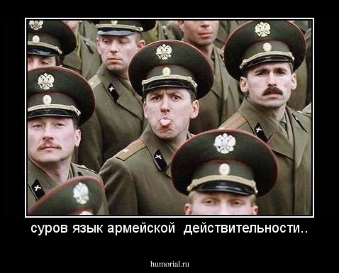 суров язык армейской  действительности..