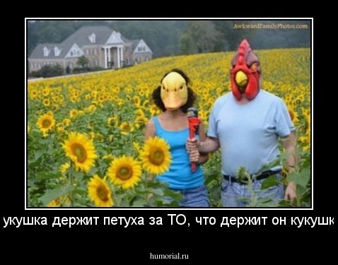 Кукушка держит петуха за ТО, что держит он кукушку.