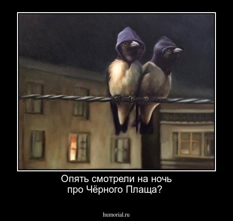 Опять смотрели на ночь про Чёрного Плаща?