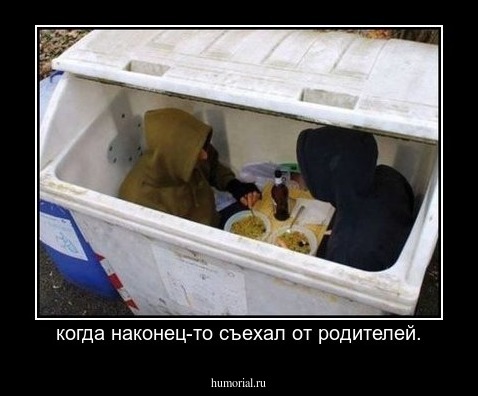 когда наконец-то съехал от родителей.