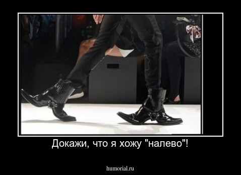 Докажи, что я хожу "налево"!