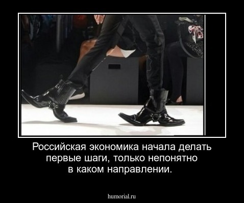 Российская экономика начала делать первые шаги, только непонятно в каком направлении.