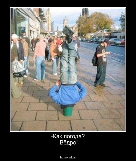 -Как погода?
-Вёдро!