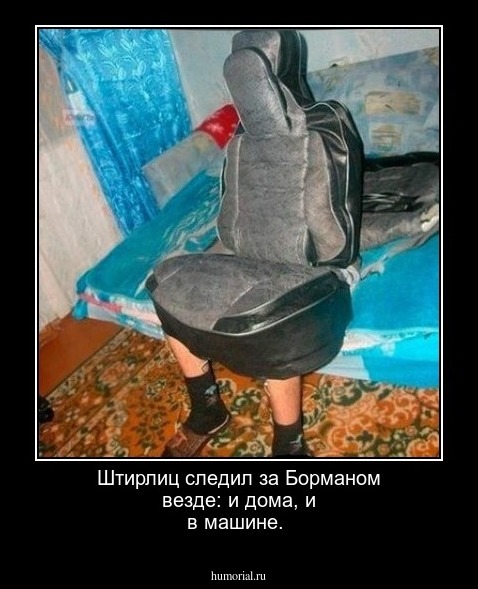Штирлиц следил за Борманом везде: и дома, и в машине.