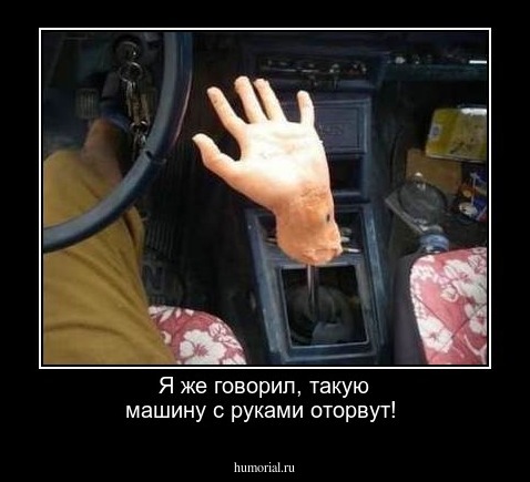 Я же говорил, такую машину с руками оторвут!