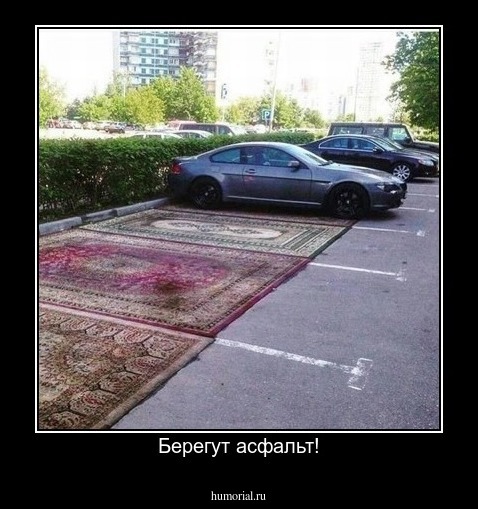 Берегут асфальт!