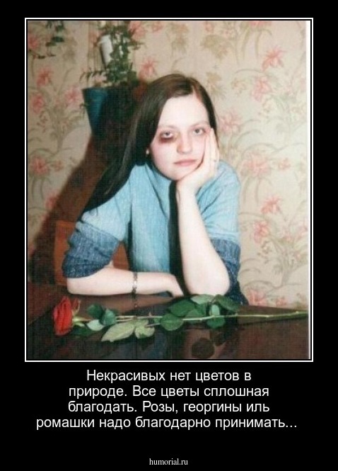 Некрасивых нет цветов в природе. Все цветы сплошная благодать. Розы, георгины иль ромашки надо благодарно принимать...