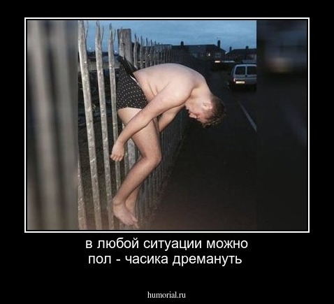 в любой ситуации можно пол - часика дремануть