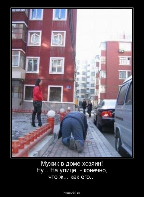 Мужик в доме хозяин! Ну... На улице..- конечно, что ж... как его..