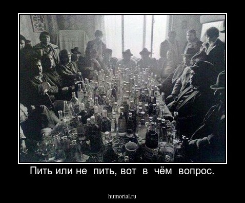 Пить или не  пить, вот  в  чём  вопрос.
