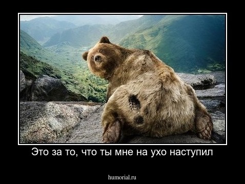 Это за то, что ты мне на ухо наступил